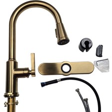 Signature Hardware 476860 Greyfield 1.8 GPM Kitchen Faucet - Brushed Gold