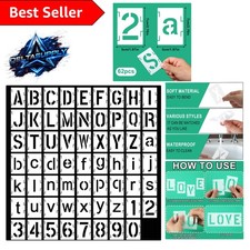 Versatile 56-Piece Letter Stencil Set - Perfect for Painting on Various Surfaces