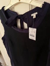New J Crew 100% Wool Silk Black Dress Size 2