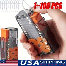 Compact Oral Care Floss Dispenser with 10 Picks - Perfect for Travel and Dining