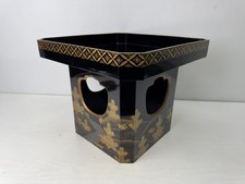 Y9815 Buddhist Altar Makie Sanbo Shinto offering stand Japan antique Buddhism