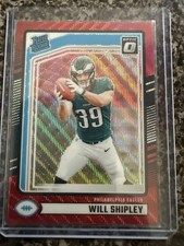 Panini 2024 Donruss Optic Rated Rookie Red Wave Prizm Will Shipley #312 Eagles