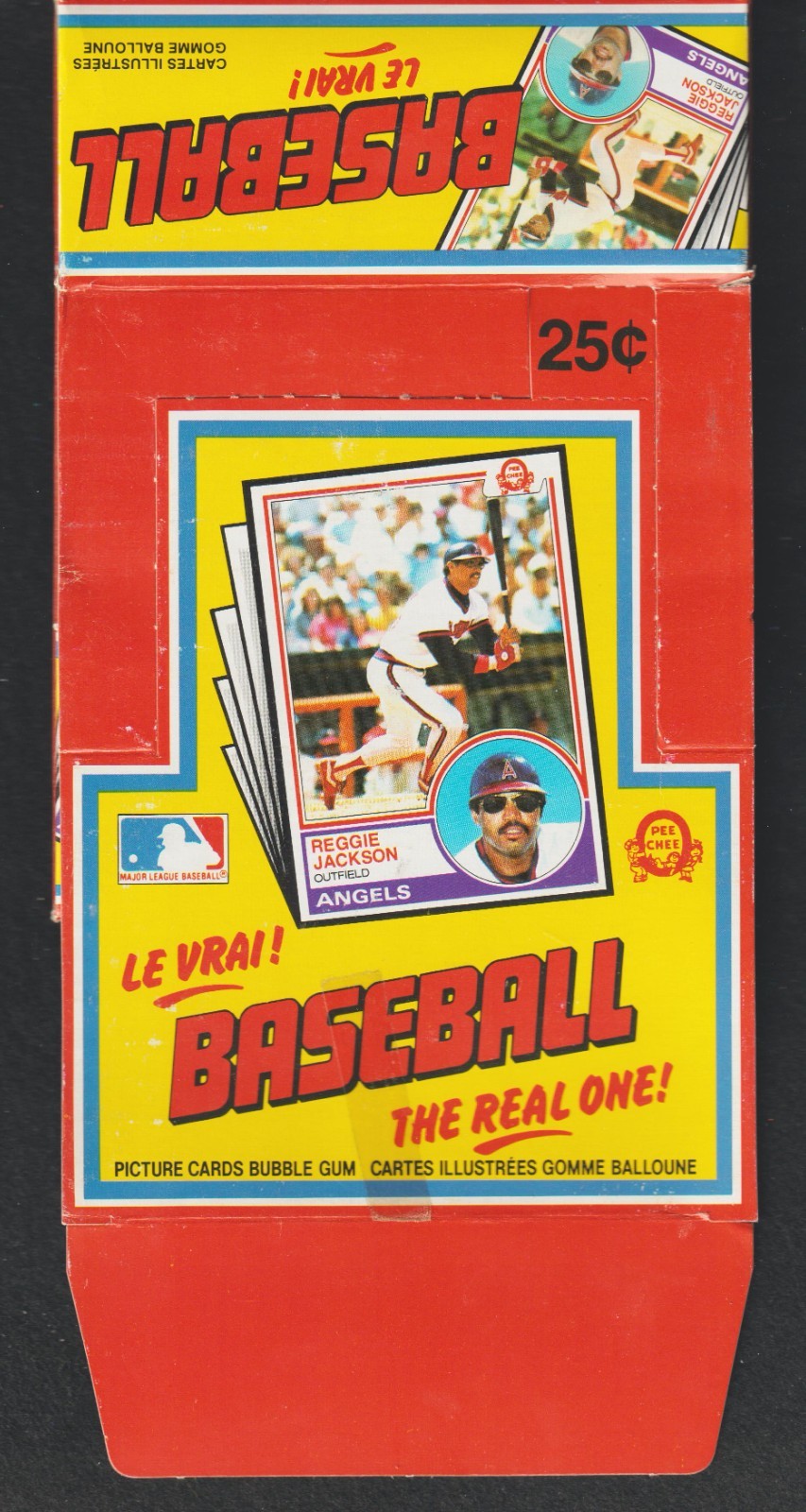 1983 0-PEE-CHEE    BASEBALL   WAX  BOX  (EMPTY)  REGGIE  JACKSON