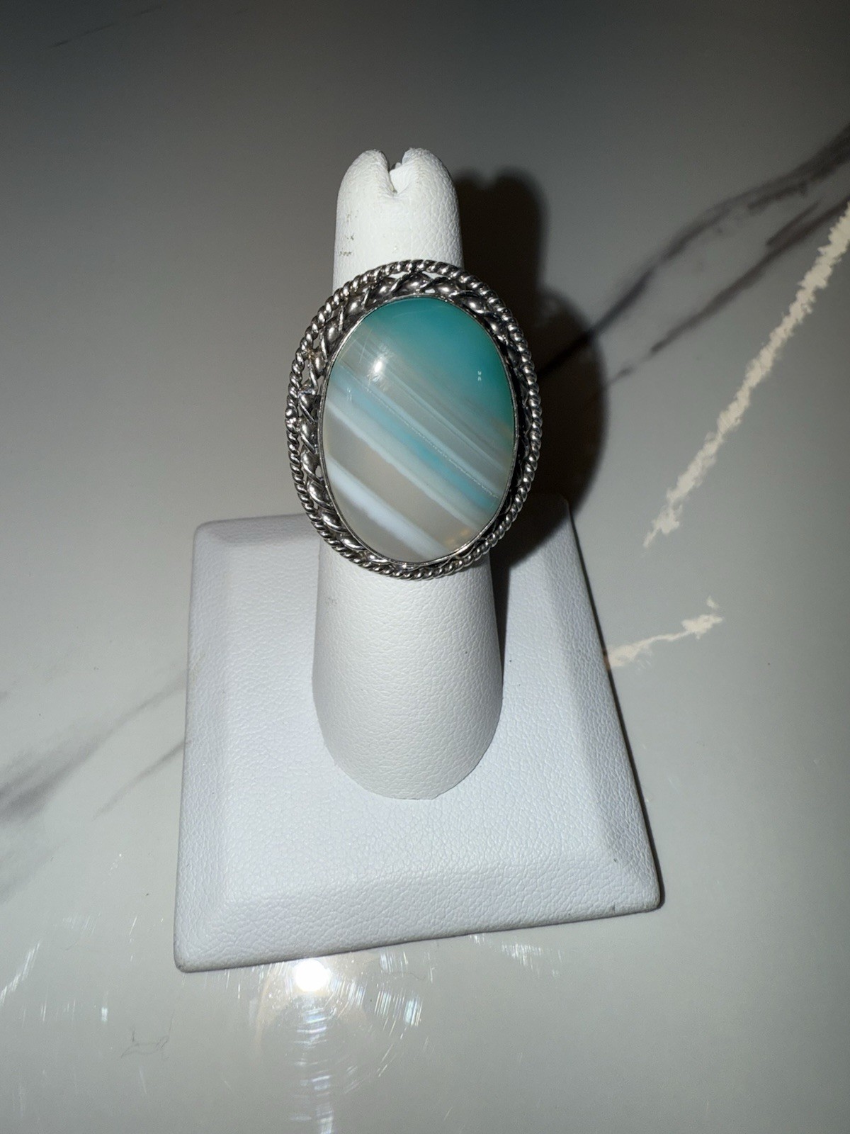 Sterling Silver Statement Piece Oval Ring women’s… - image 2