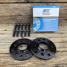 30mm 2x15mm Spurverbreiterung SCC für Skoda mit Radschrauben Spurplatte Schwarz