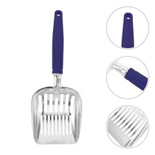 Cat Litter Scoop: Aluminum Sifter Scooper - Deep Shovel Long Handle Kitten Poop
