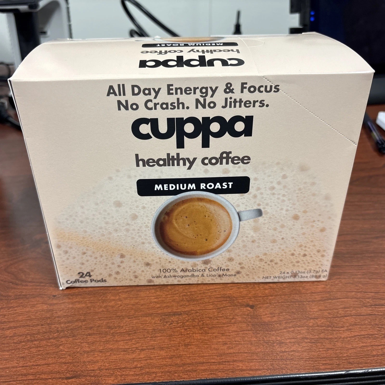 Cuppa Healthy Mushroom Coffee Medium Roast 24 Count Coffee Pods Sealed!