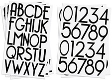 4 Inch Self-Adhesive Vinyl Alphabet  Number Stickers