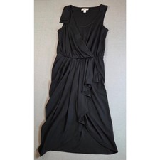 Dov Ri for Impulse Black Sleeveless Wrap Dress XS Polyester Macy’s Exclusive