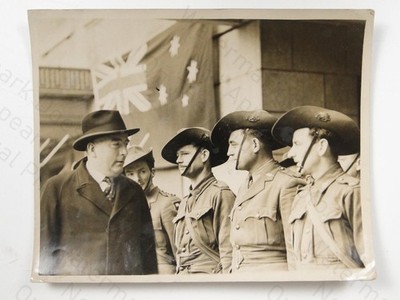 Australian Premier Robert Menzies Inspects Guard Honour London 1941 Vintage Photo