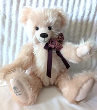 Pink 15" Mohair Bear "Marshmallow"  fully jointed LtdEd  ROBIN RIVE VG sweet
