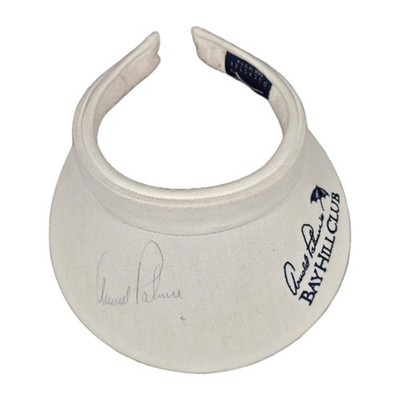 Von Arnold Palmer signiertes Bay Hill Club Vintage Golf Visier Duckster USA 
