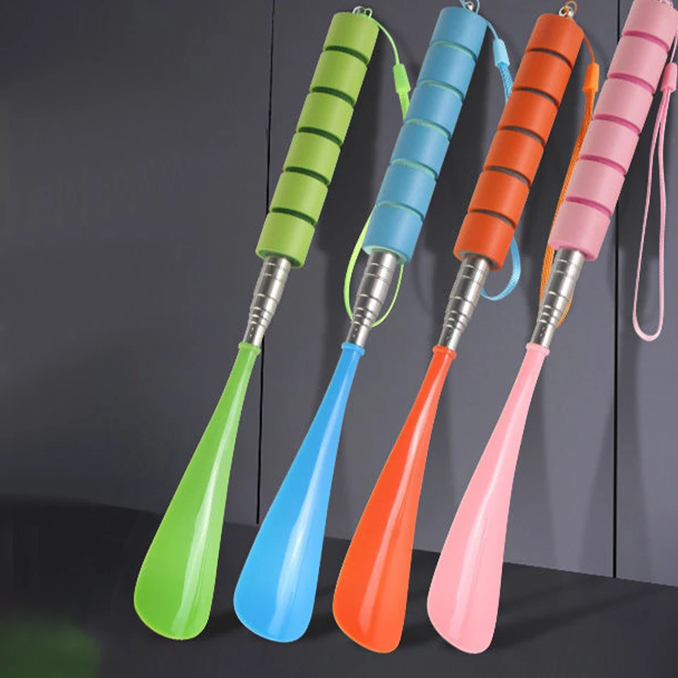 Cuerno de zapato ajustable de acero inoxidable con mango cómodo para botas Foto 3 de 4