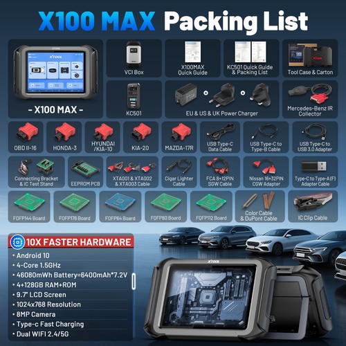 2026 XTOOL X100MAX KC501 Key Programmer Diagnostic Tool ECU Program Auto Scanner