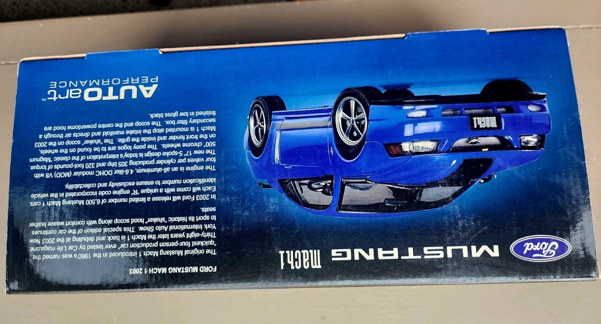 オートアート 1/18 FORD MUSTANG MACH1 '03 Blue 1/18 AutoArt 2003 Ford Mustang Mach 1 Azure Blue 73001 VERY