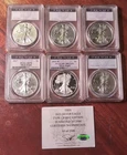 (6) MS70 Premier Label American Silver Eagle Dollars First Editions (1 In DCAM)