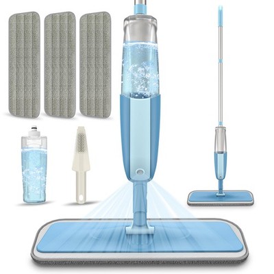 Spray Wet Mops for Hardwood Floor Cleaning: Floor Mop with 3 Washable Pads fo...