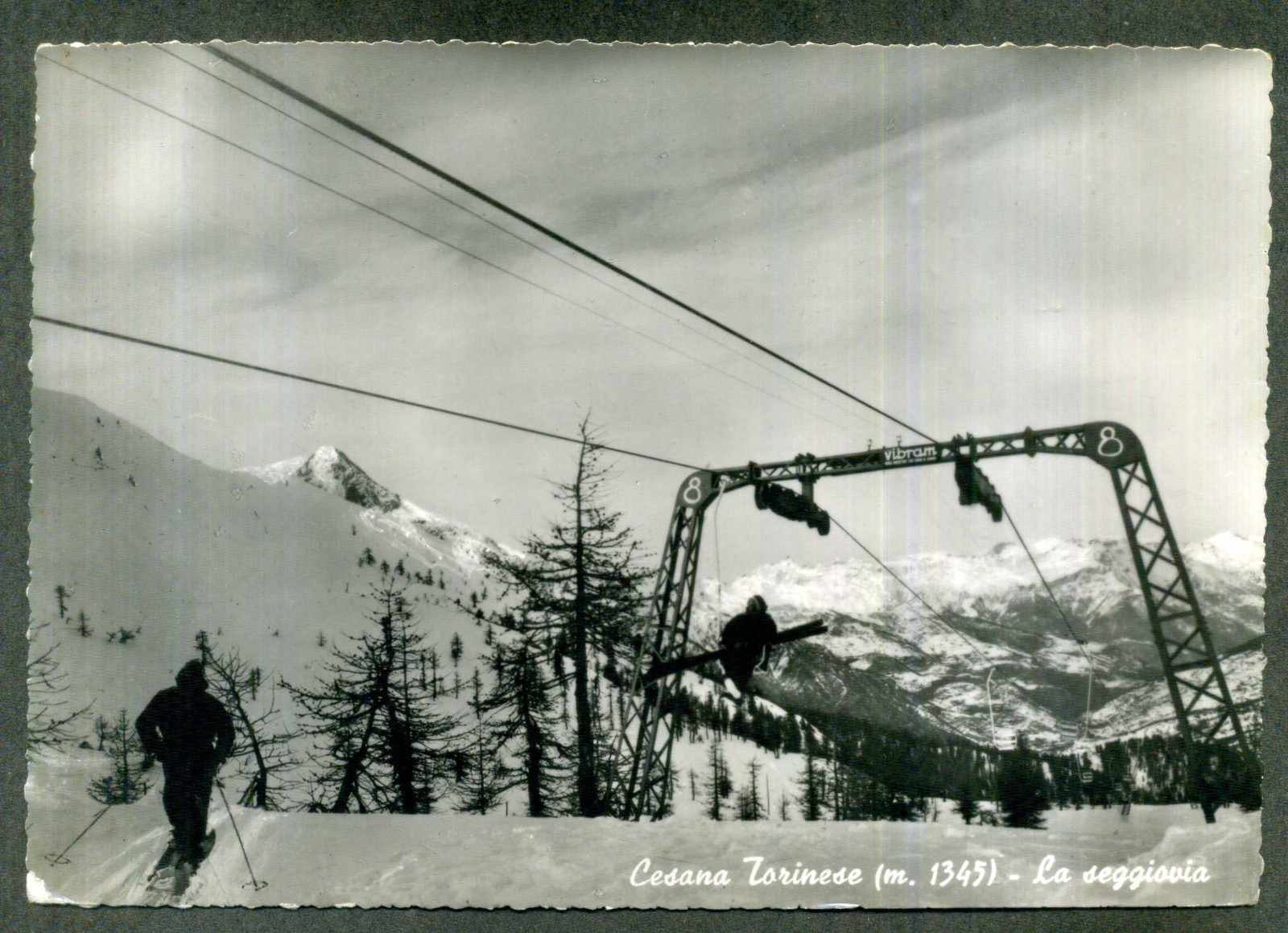 CESANA TORINESE (Torino) - LA SEGGIOVIA- VG. Anni '50