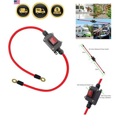DC 12V Inline Switch DC 12-24V DPST Dual Side Wiring Switchs 25A Inline Power...