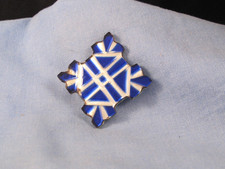 RARE ANTIQUE SNOWFLAKE BLUE GLASS & MIRROR SEWING THREAD WINDER c1860s ETUI TOOL