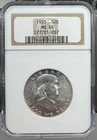 1955 - MS65 - NGC Certified - Gem BU - Franklin Half Dollar - Mint State