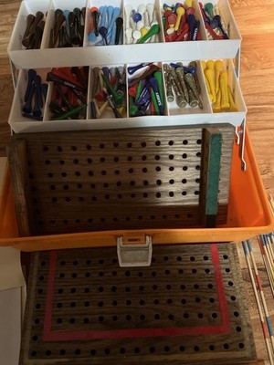 Vintage Wooden Peg Board Games Lot Brain Buster Drag Race Pick Up Sticks