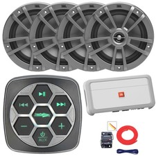 Metra Bluetooth 3-Zone Controller, 4x 6.5" 180W Multi-Element Speakers, Amp, Kit