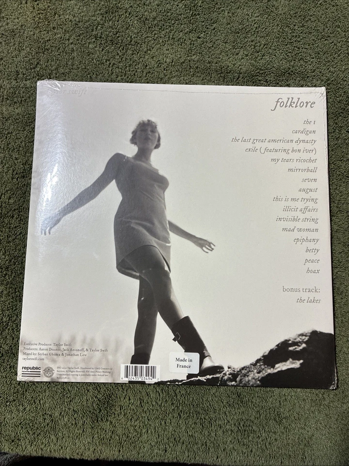 Taylor Swift Folklore Running Like Water Limited Edition Deluxe 2lp Silver Vinyl - Image 4 of 4