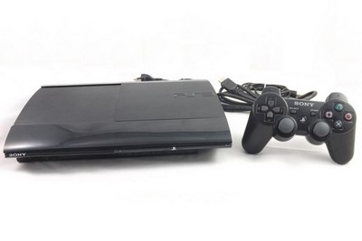 Sony PlayStation 3 Super Slim Konsole 500 GB Schwarz, PS3 + Original Controller