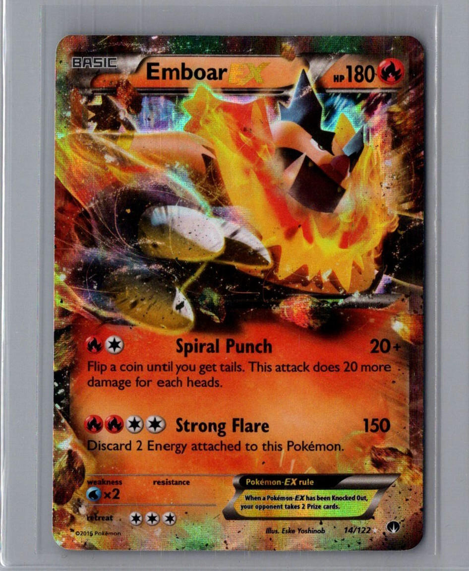 Emboar EX 14/122 Pokemon TCG XY Breakpoint Holo Half Art Rare LP