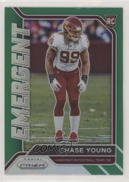 2020 Panini Prizm Emergent Green Prizm Chase Young #15 2l4