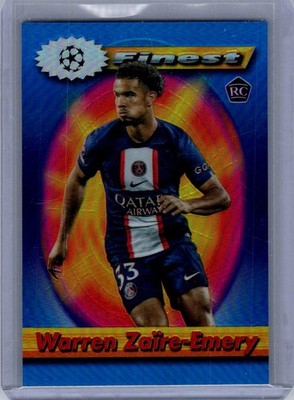 2022-23 Topps Finest Flashbacks UEFA Warren Zaïre-Emery Blue #/99