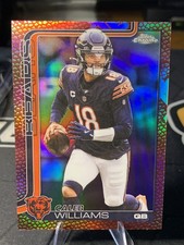 2025 Topps Chrome Leather Pigskin Border Caleb Williams Bears #52