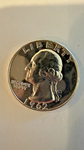 1962 Proof Washington Quarter – Mirror-Like Deep Cameo Look – 90% Silver GEM