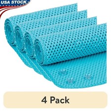 Non Slip Cushioned Foam Bathtub Mat W/ Suction Cups Machine Washable 4 Pack New
