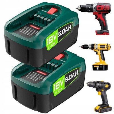 2 Stück 18V 5000mAh Ersatzakku für Bosch, 5.0Ah Akku für Bosch Akku PBA PSB PSR