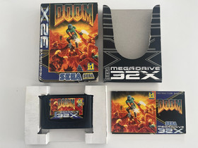 DOOM 32X SEGA MEGADRIVE Super Genesis Game + COLLECTORS CASE VGC