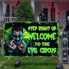 Halloween Decorations Outdoor Circus Clown Yard Signs with classic color 
