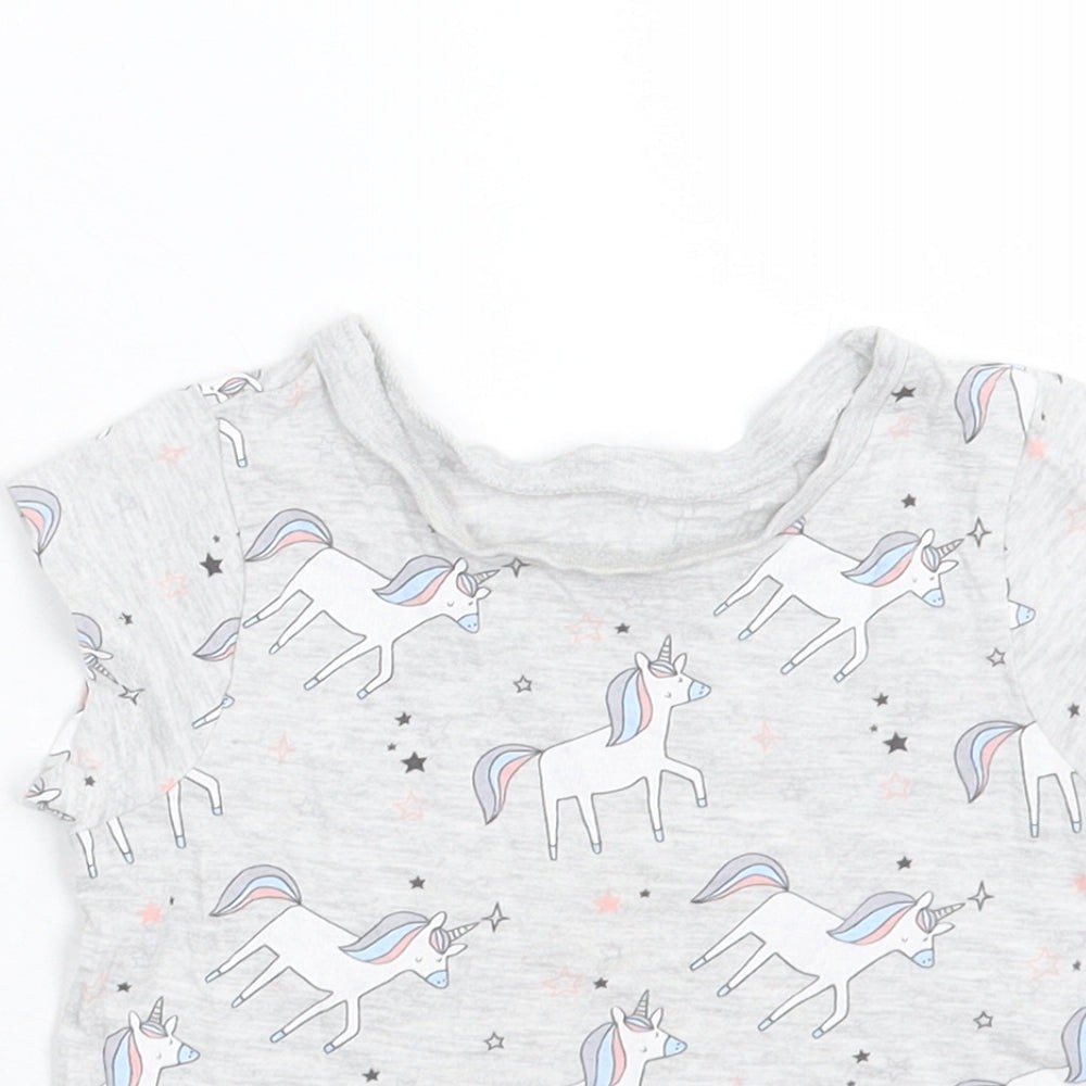 Girls UK Size 12-18 Months George Grey Basic T-Shirt image 3