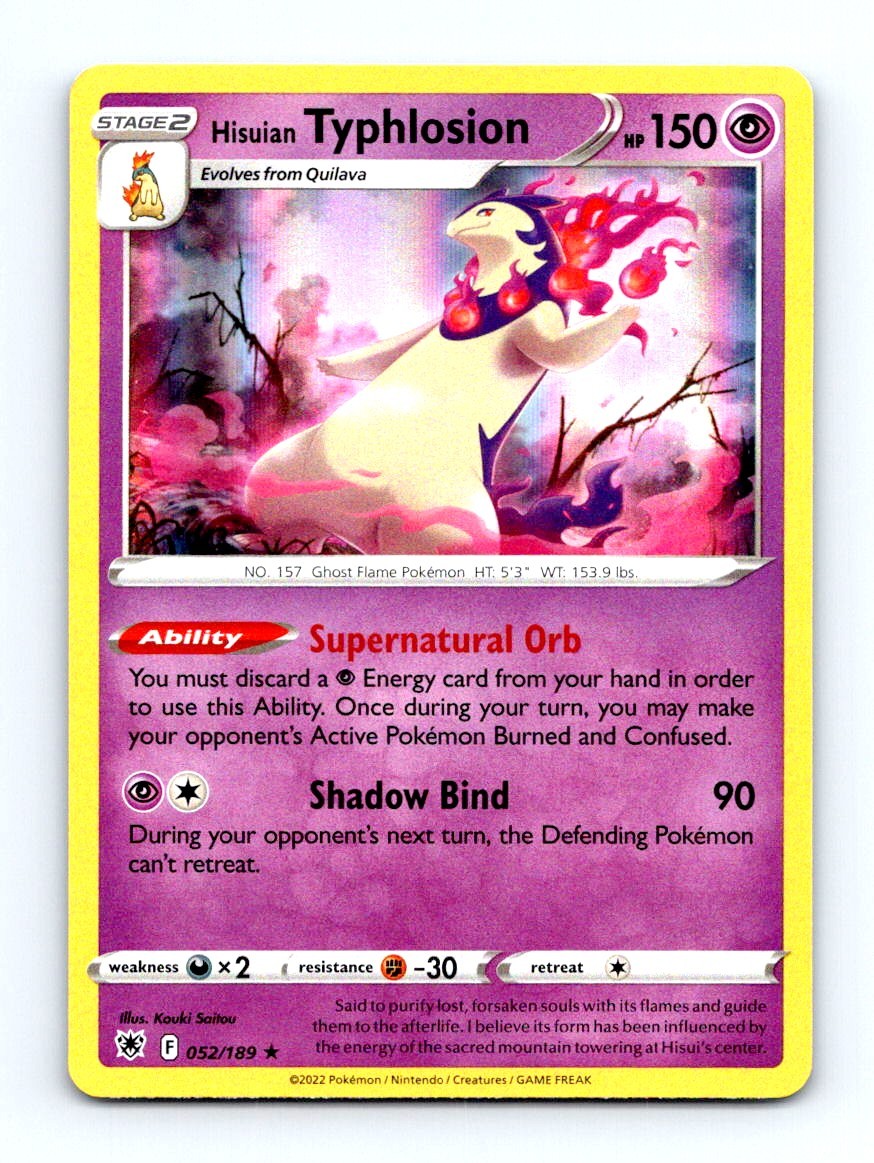 #52 2022 Astral Radiance ^ Hisuian Typhlosion HOLO RARE