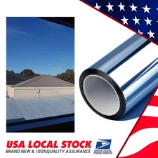 Daytime Privacy Protection Tint One Way Mirror Window Film Blue Heat Insulation