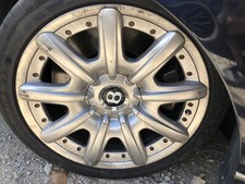 2006 BENTLEY CONTINENTAL FLYING SPUR 19x9 Silver Alloy 9 Spoke Wheel Rim 5841695