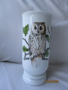 VINTAGE-Long-Eared-Owl-8-034-Porcelain-House-of-GOEBEL-Vase-GERMANY
