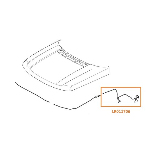 20102012 L322 Range Rover Hood Latch Release Cable Genuine