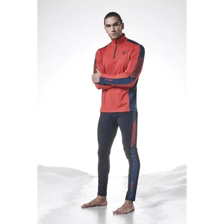 Tenson Everly Base Layer Half Zip Long Sleeve Top in Red Size M BNWT