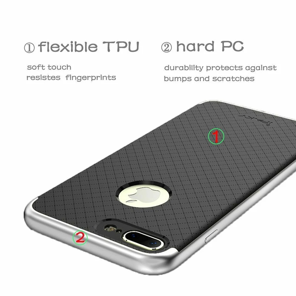 iPhone 7, 7 Plus Case, Original iPaky Hybrid TPU Flexible cover Hybrid Bumper - Image 2 of 4