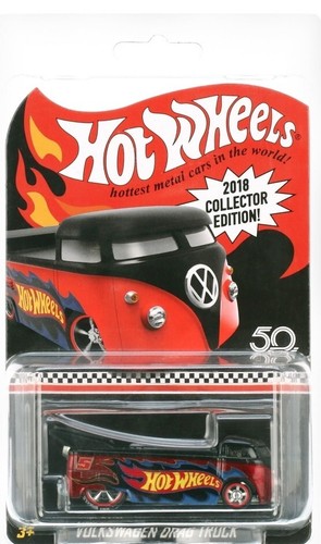 Hot Wheels 2018 Collector Edition Volkswagen Drag Truck Black/Red A54 - Picture 3 of 19