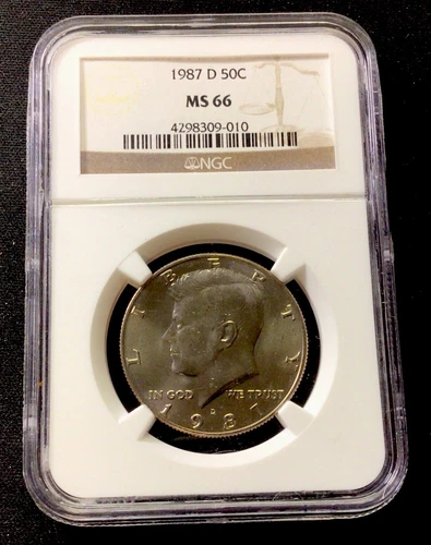 1987 D Kennedy Half Dollar! NGC MS 66! ENN Coins