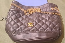 Originale CHANEL Borsa Vintage  tote bag in pelle con catena dorata