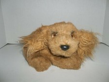 russ berrie yomiko cocker spaniel puppy dog plush laying down 8" long